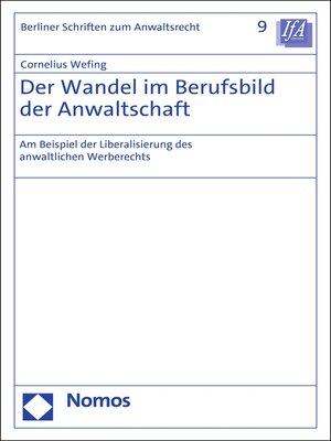 cover image of Der Wandel im Berufsbild der Anwaltschaft